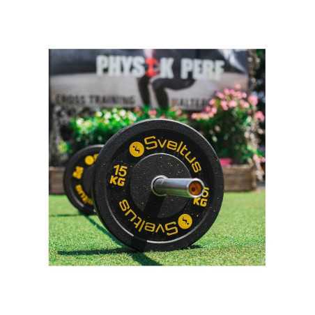 Disque Olympique Bumper 2.5kg Ø35.5cm - Caoutchouc Robuste, Bague Métal Ø50mm, Pour Haltérophilie Cross Training