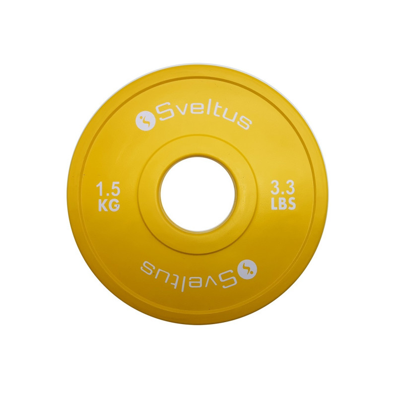 Mini Disque Olympique 1,5 Kg - Acier Avec Revêtement Caoutchouc - Pour Haltérophilie Et Powerlifting
