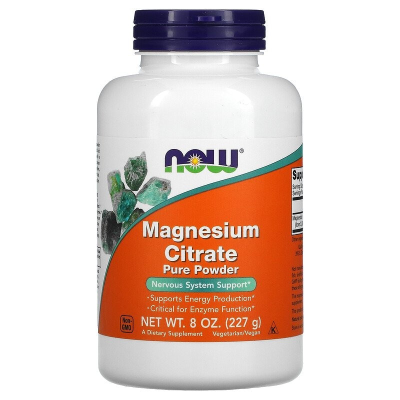 Calcium & Magnesium, Citrate Powder with Vitamin D3 NOW Foods