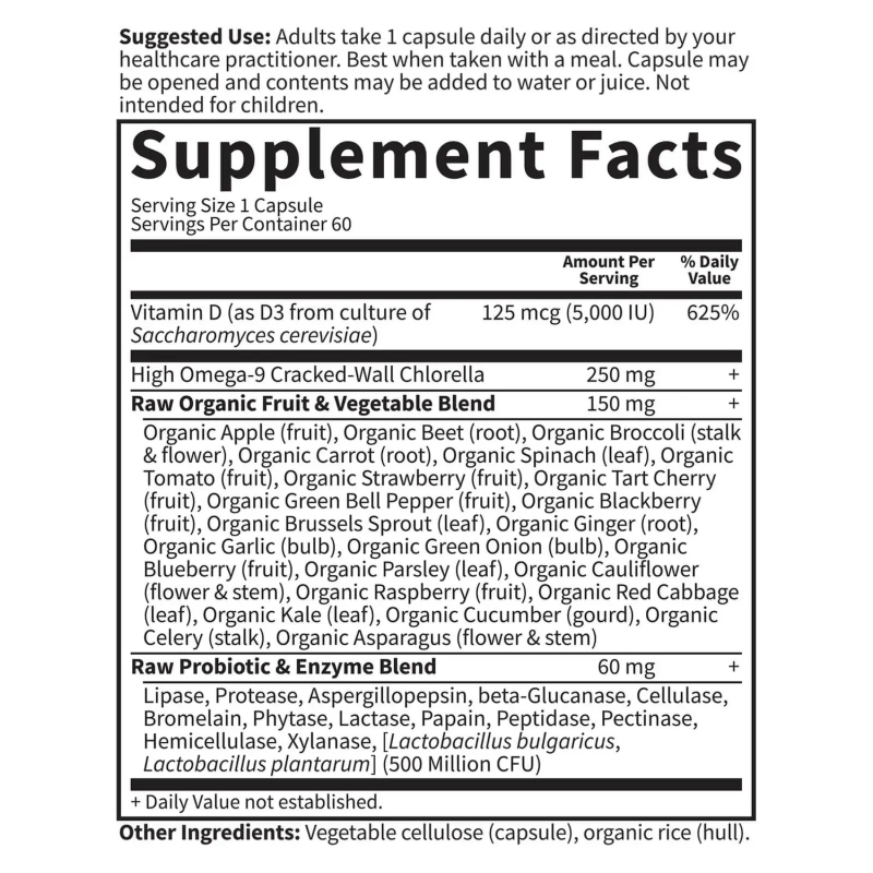 Vitamin Code RAW D3 5000 IU 60 vcaps de Garden of Life pas cher