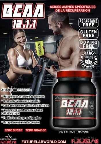 BCAA GLUTA B6 180 tablettes de Futurelab
